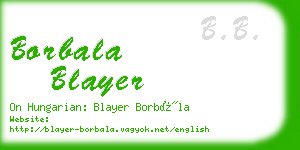 borbala blayer business card